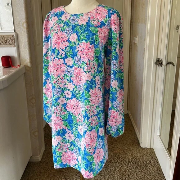 Lilly Pulitzer Alyna Long Sleeve Shift Dress in Size 10 Worn Once - Picture 4 of 10